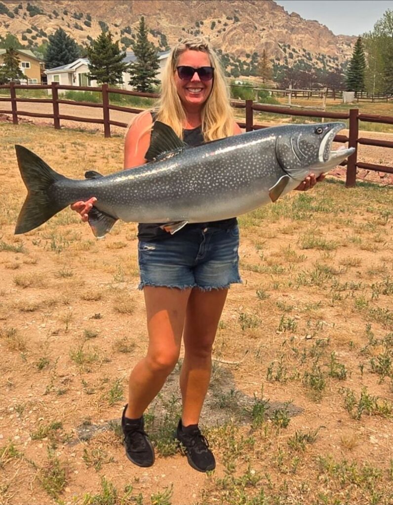 Laura with a HUGE fish